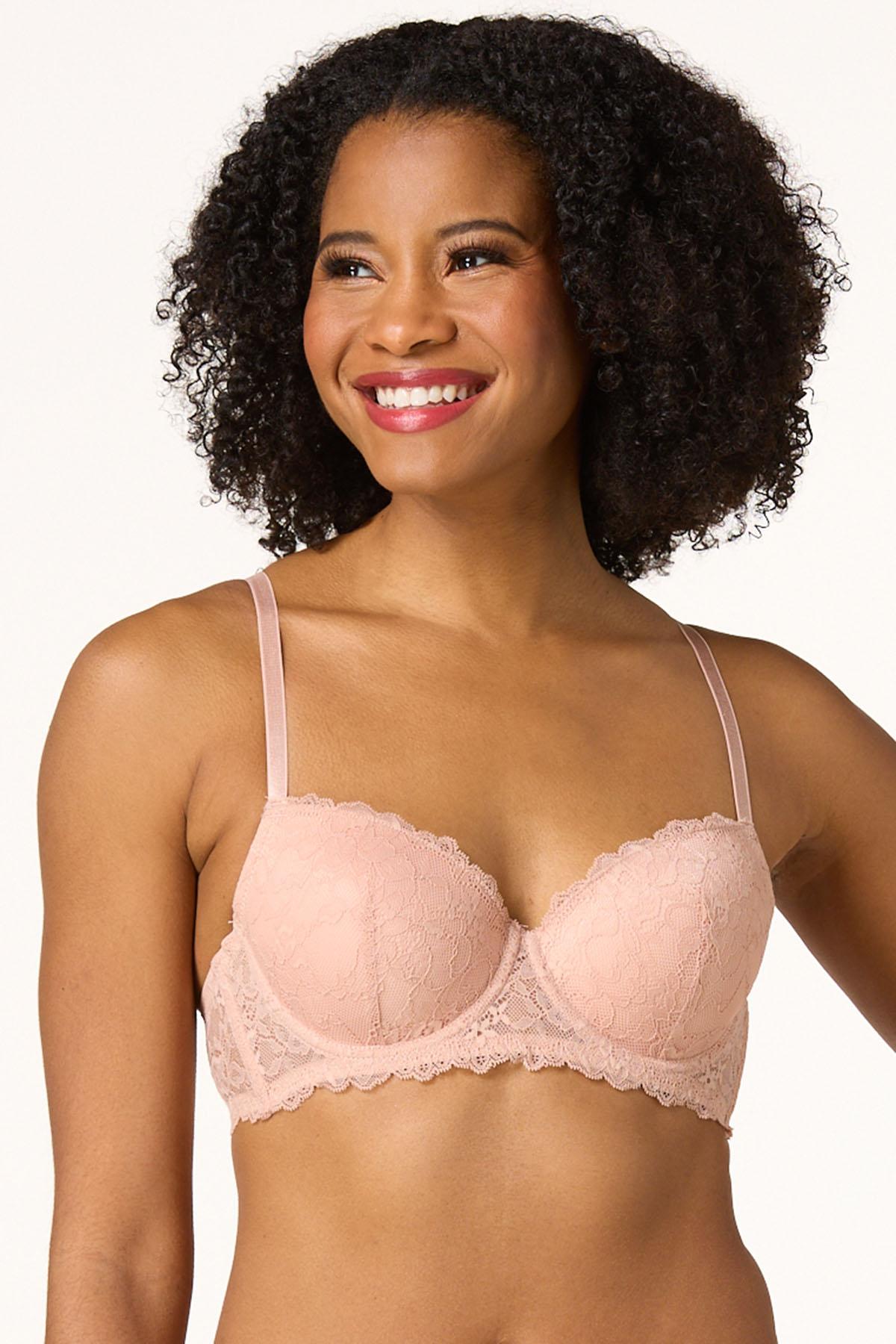 Nude Black Lace Bra Set