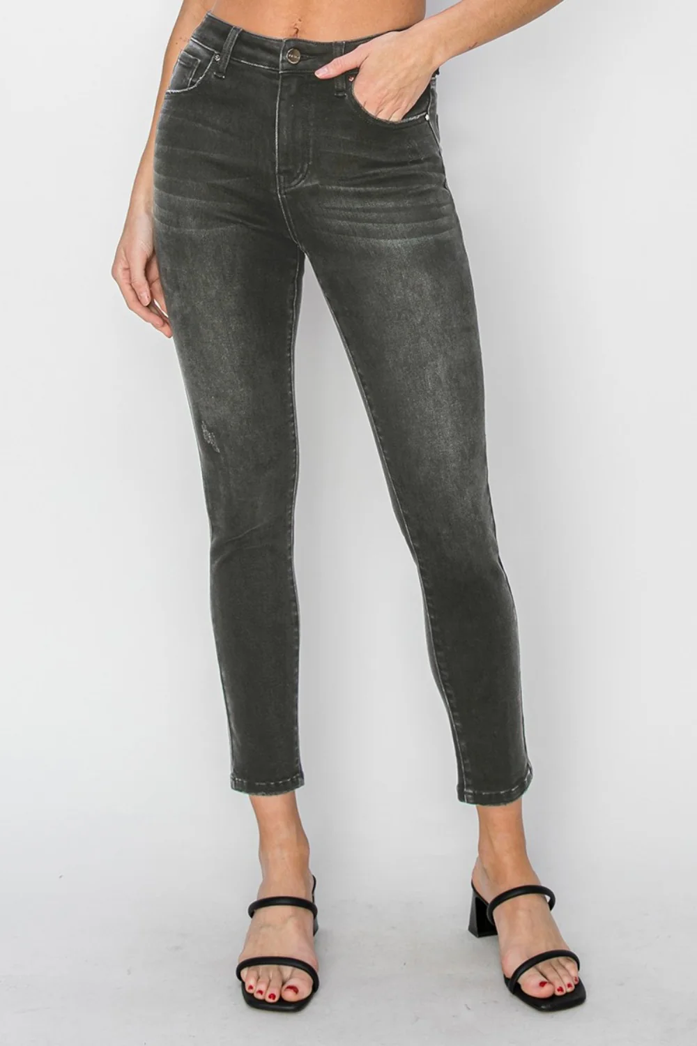Full Size High Rise Ankle Skinny Jeans