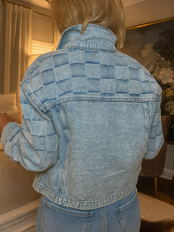 Womens Lapel-breasted Denim Casual Jacket