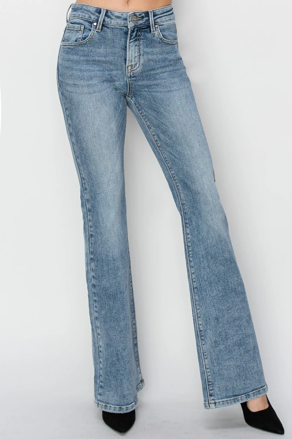 Full Size Mid Rise Bootcut Jeans