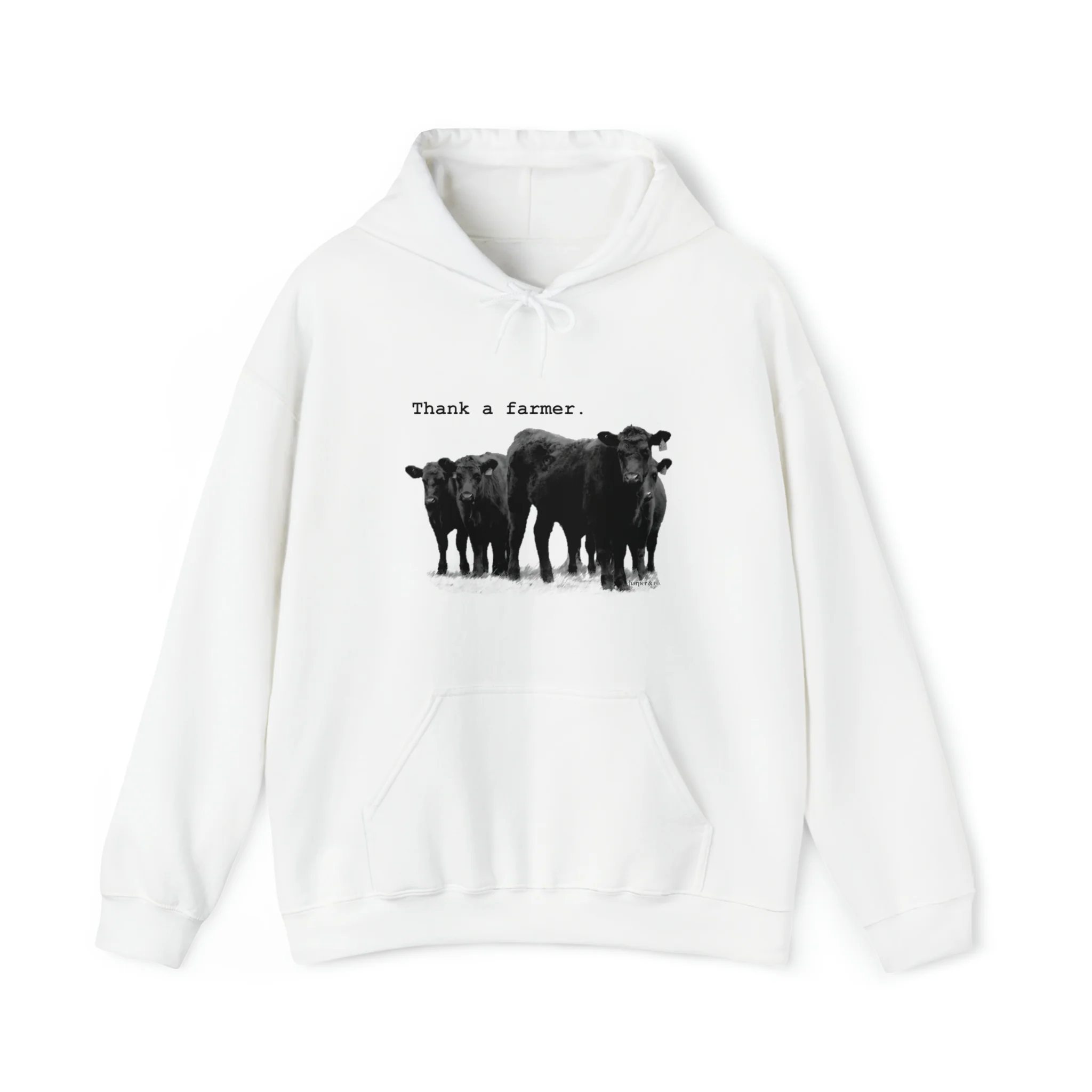 Thank a Farmer Cattle Unisex Heavy Blend? Hooded Sweatshirt