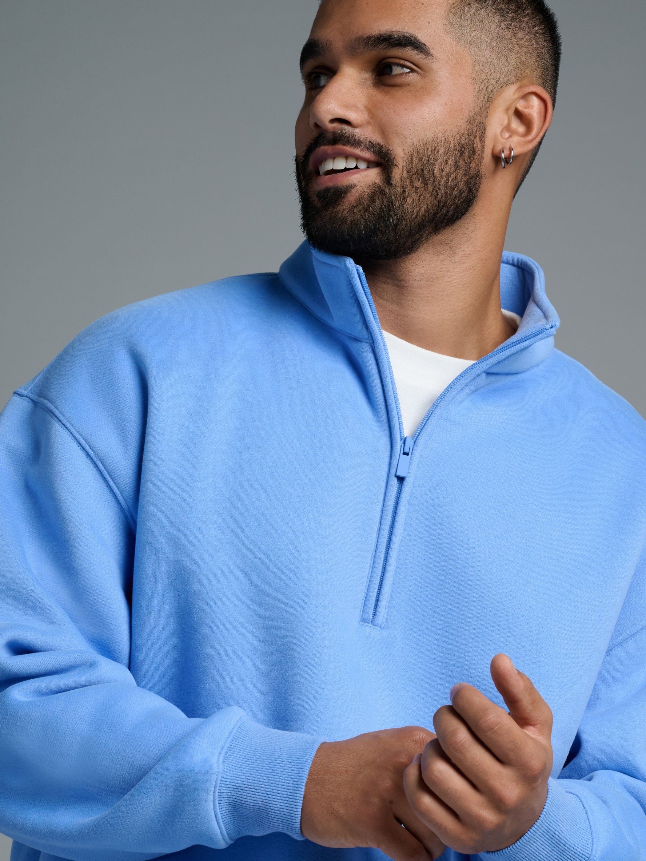 Basic Quarter Zip Mock Neck