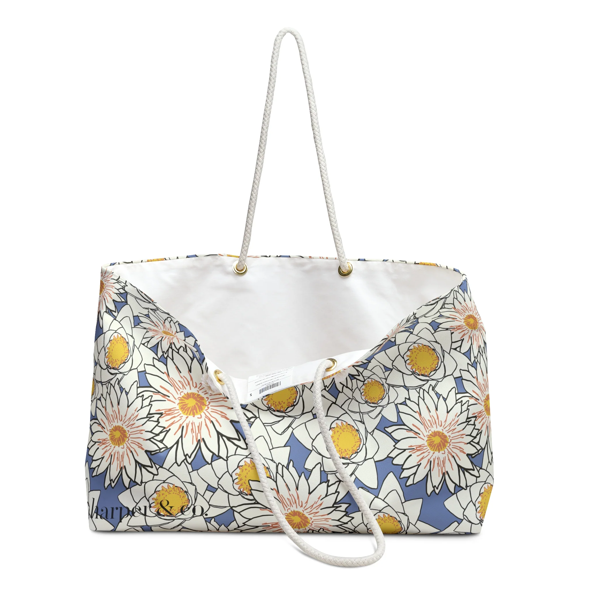 Blue Sunflower Weekender Bag