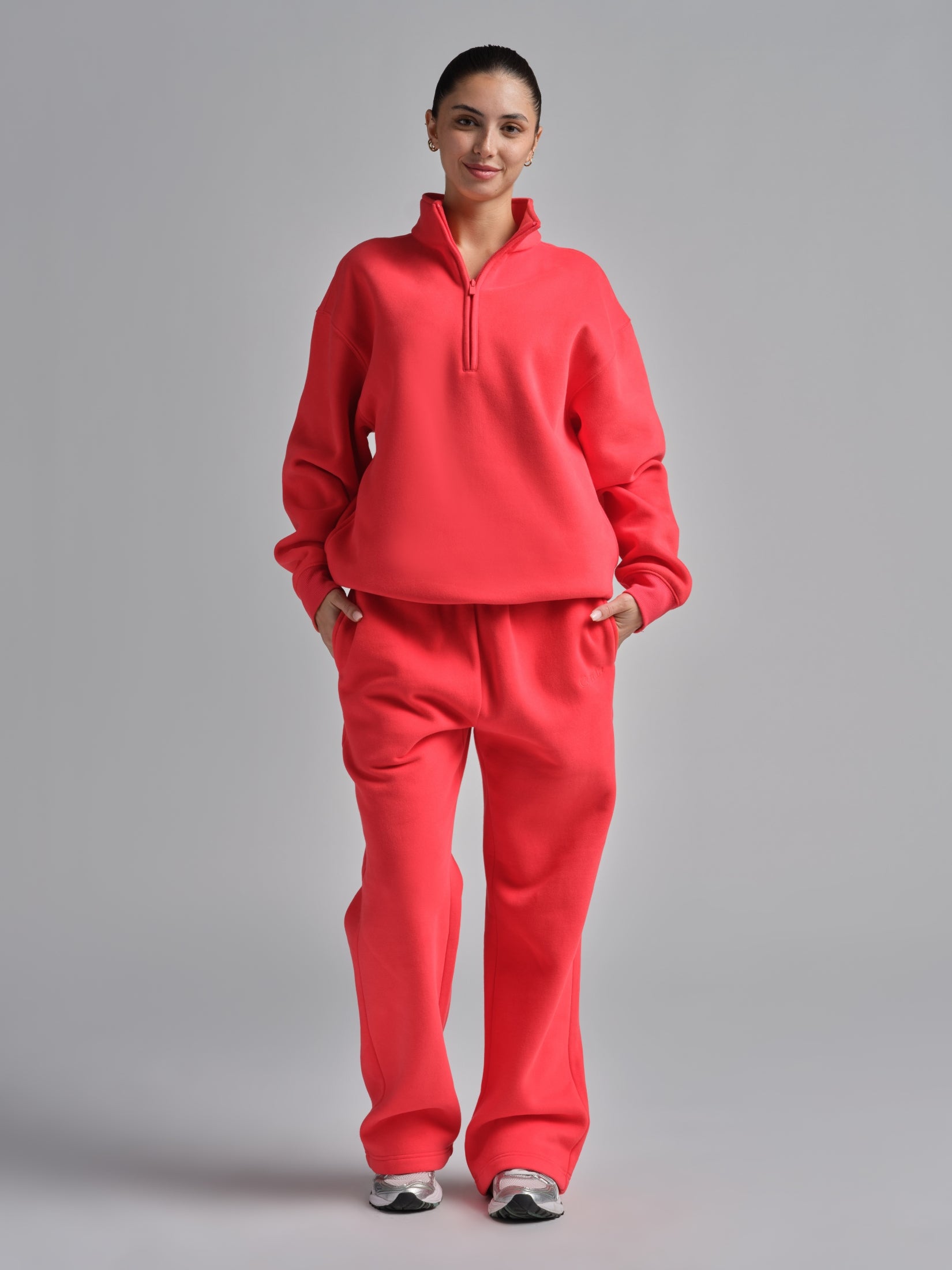 Basic Quarter Zip Mock Neck