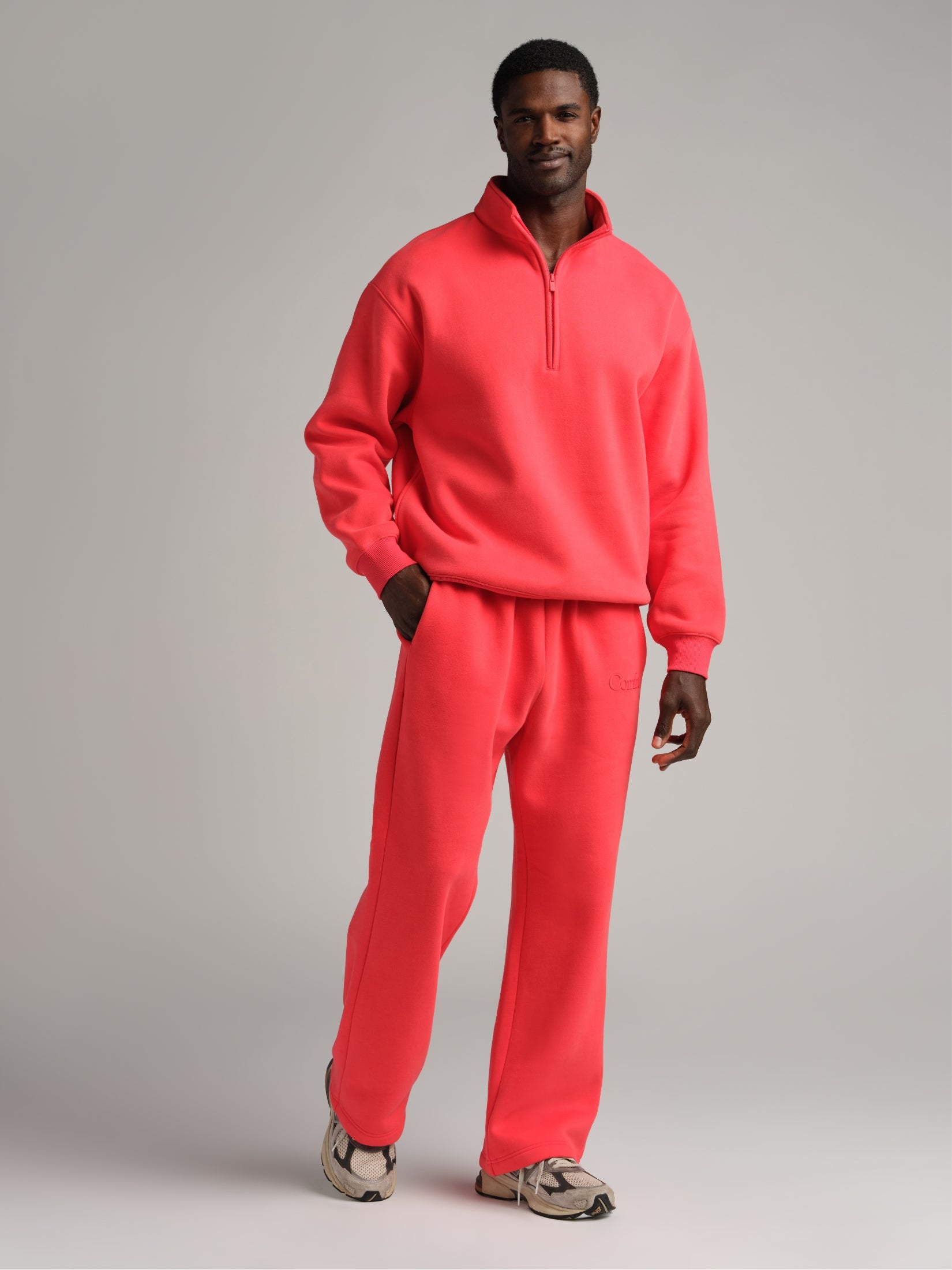 Basic Quarter Zip Mock Neck