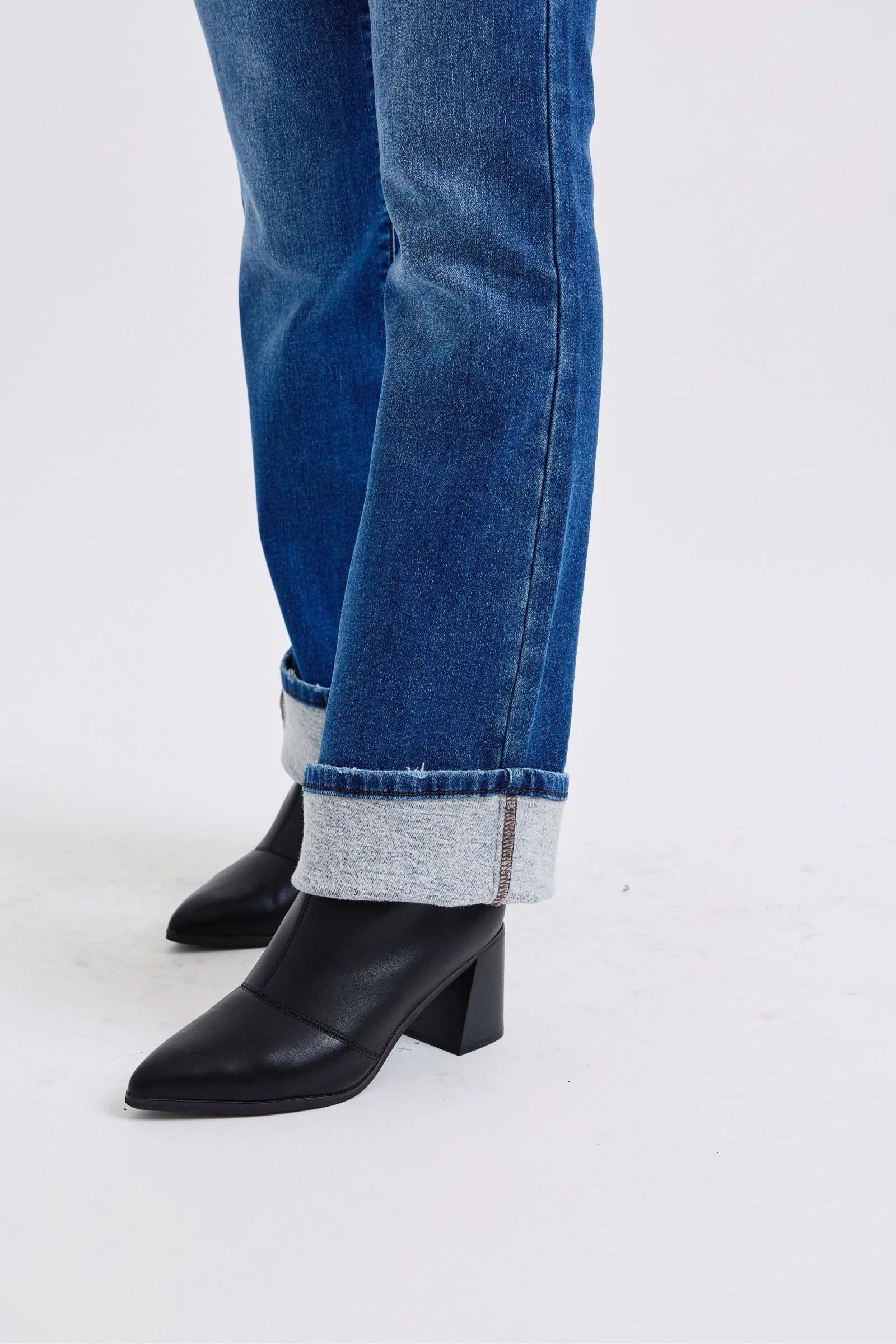 Blue Full Size Mid-Rise Bootcut Jeans with Pockets