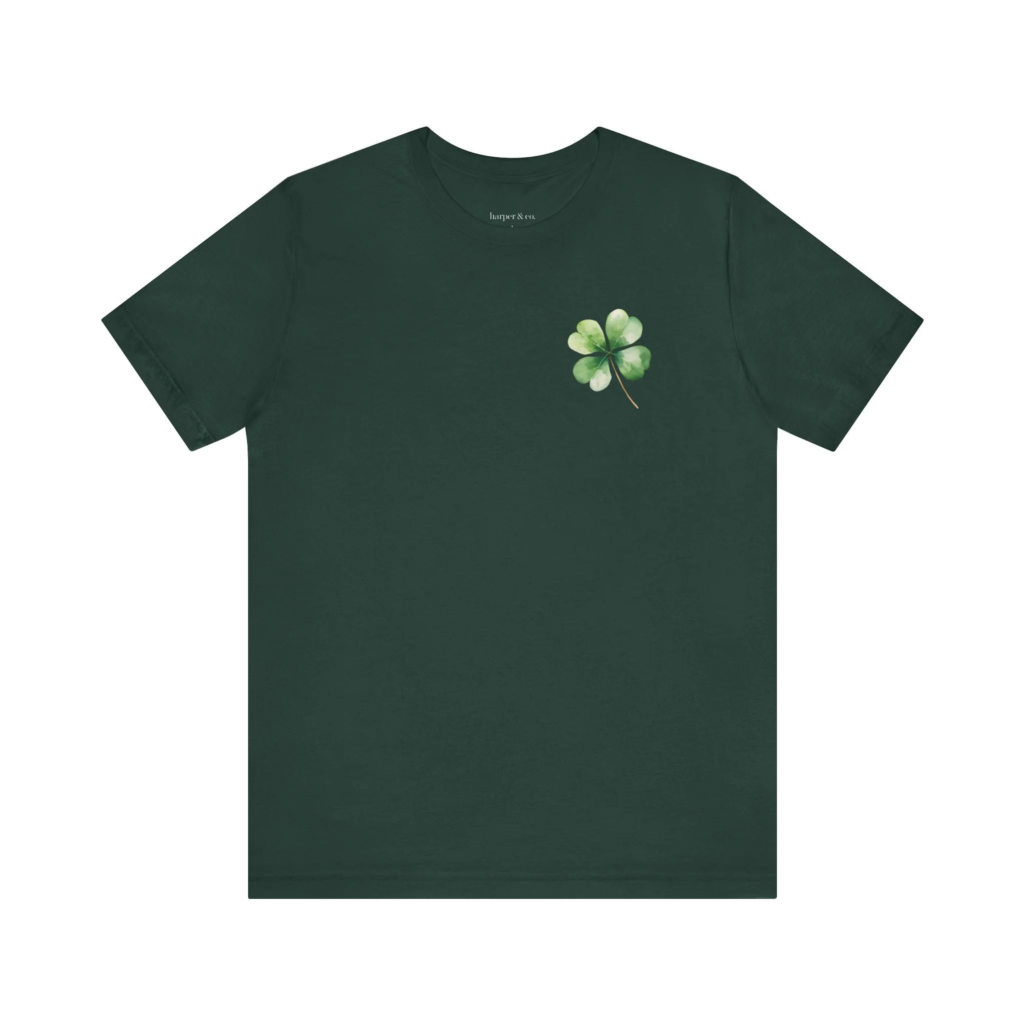 Watercolor Clover Pocket Unisex Jersey Short Sleeve Tee
