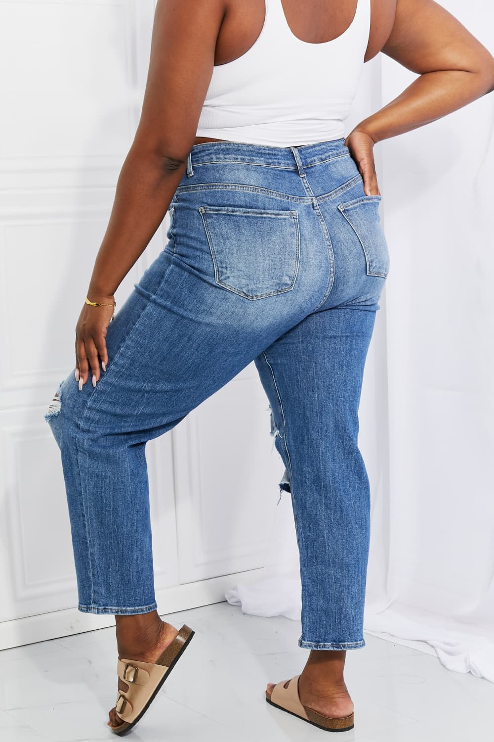 Full Size Emily High Rise Relaxed Jeans
