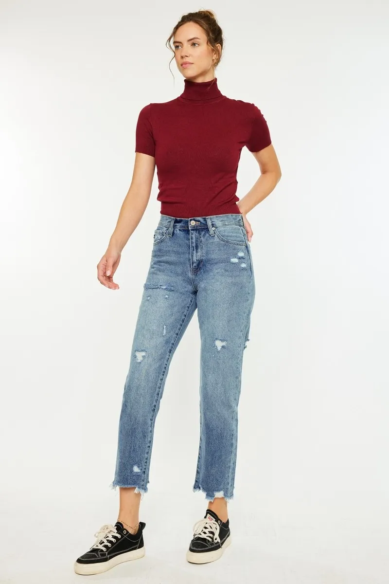 High Rise Classic Slim Straight Jeans
