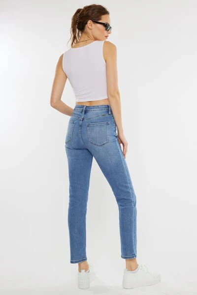 Full Size Cat's Whiskers High Waist Jeans