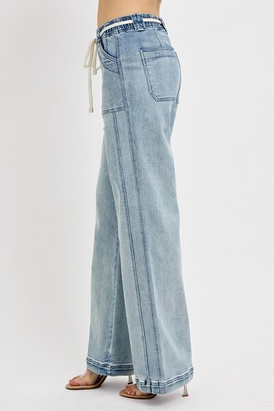Full Size Straight Leg Jeans with Pockets