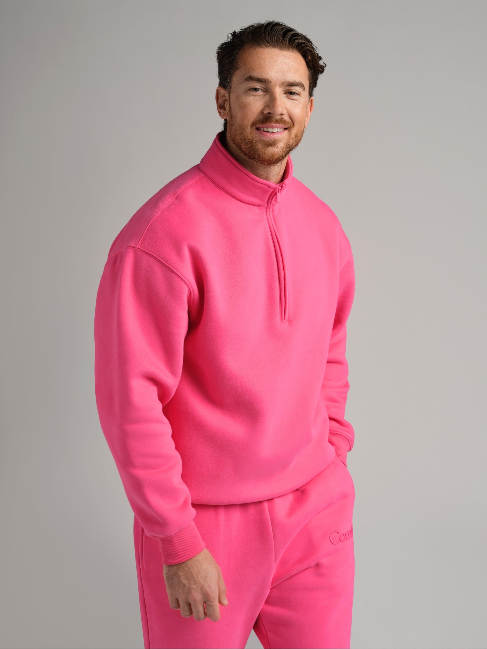 Basic Quarter Zip Mock Neck