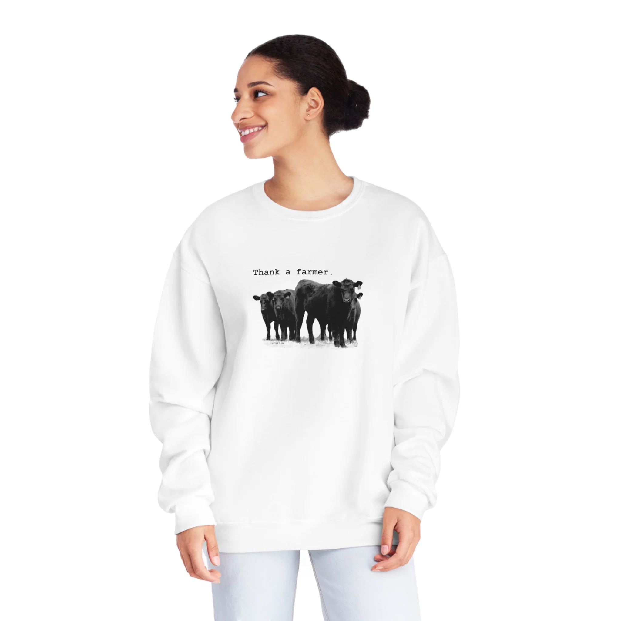 Thank a Farmer Cattle Unisex NuBlend? Crewneck Sweatshirt