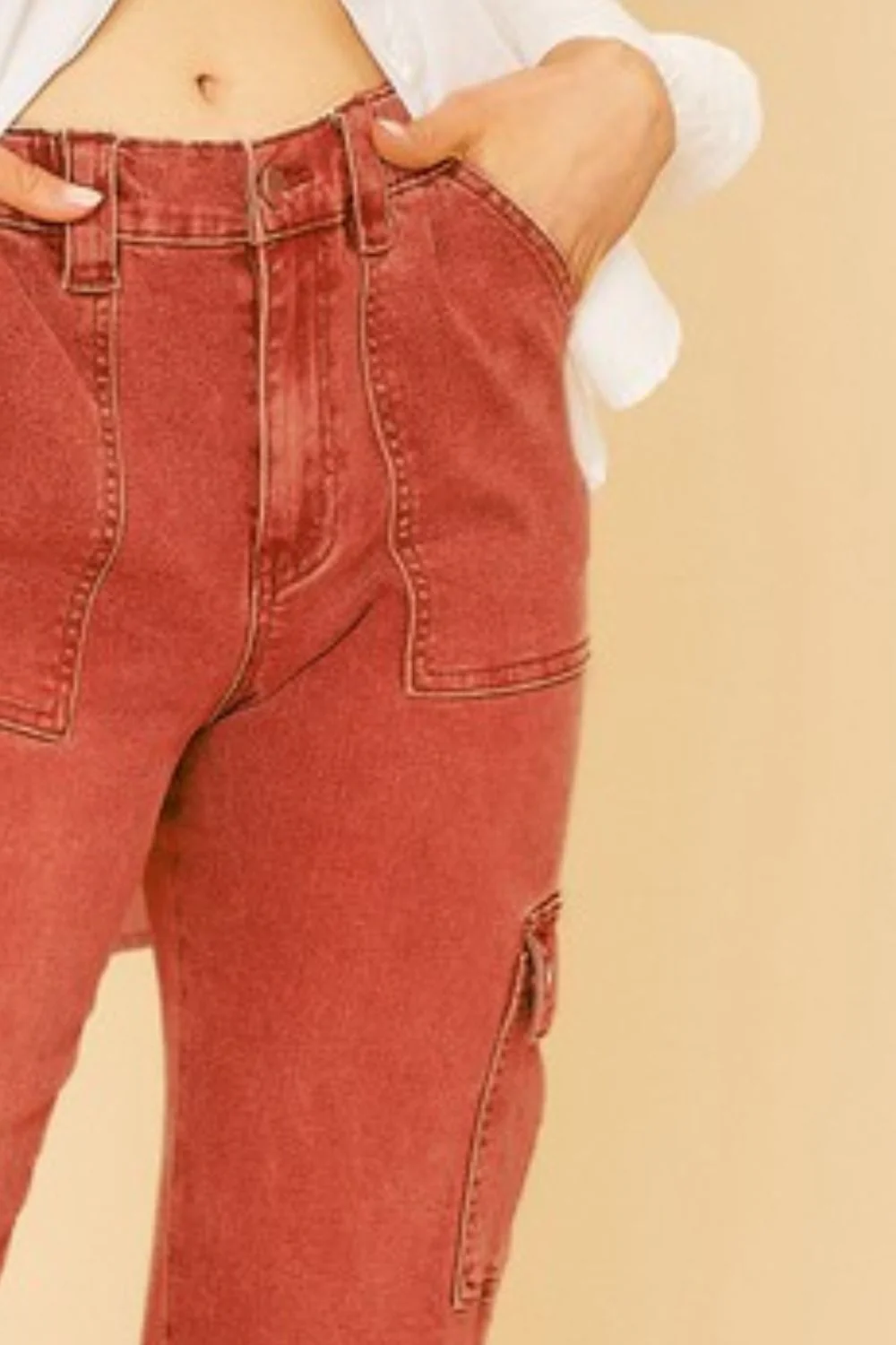 Wear Straight Leg Jeans with Cargo Pockets