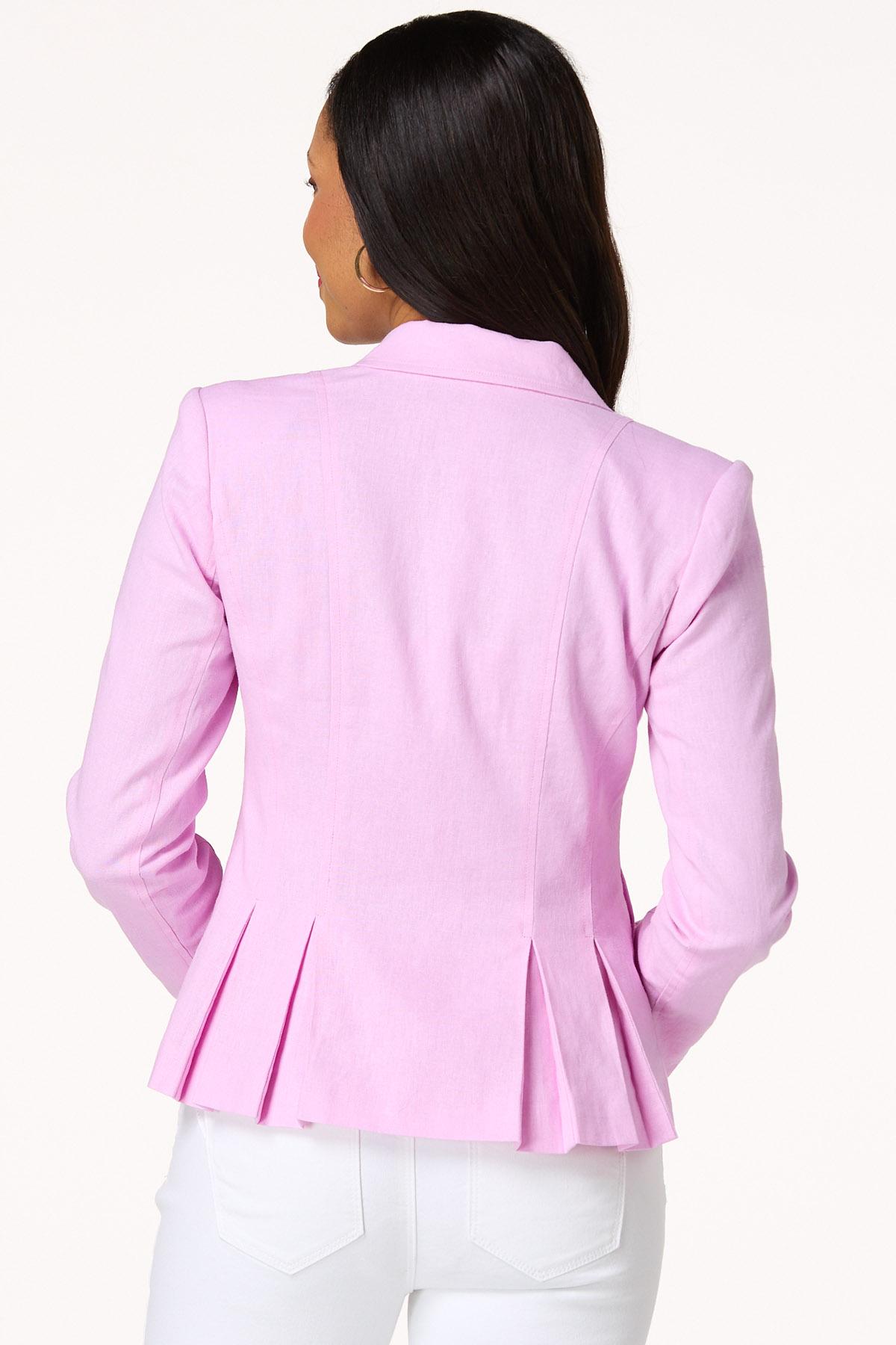 Linen Peplum Blazer