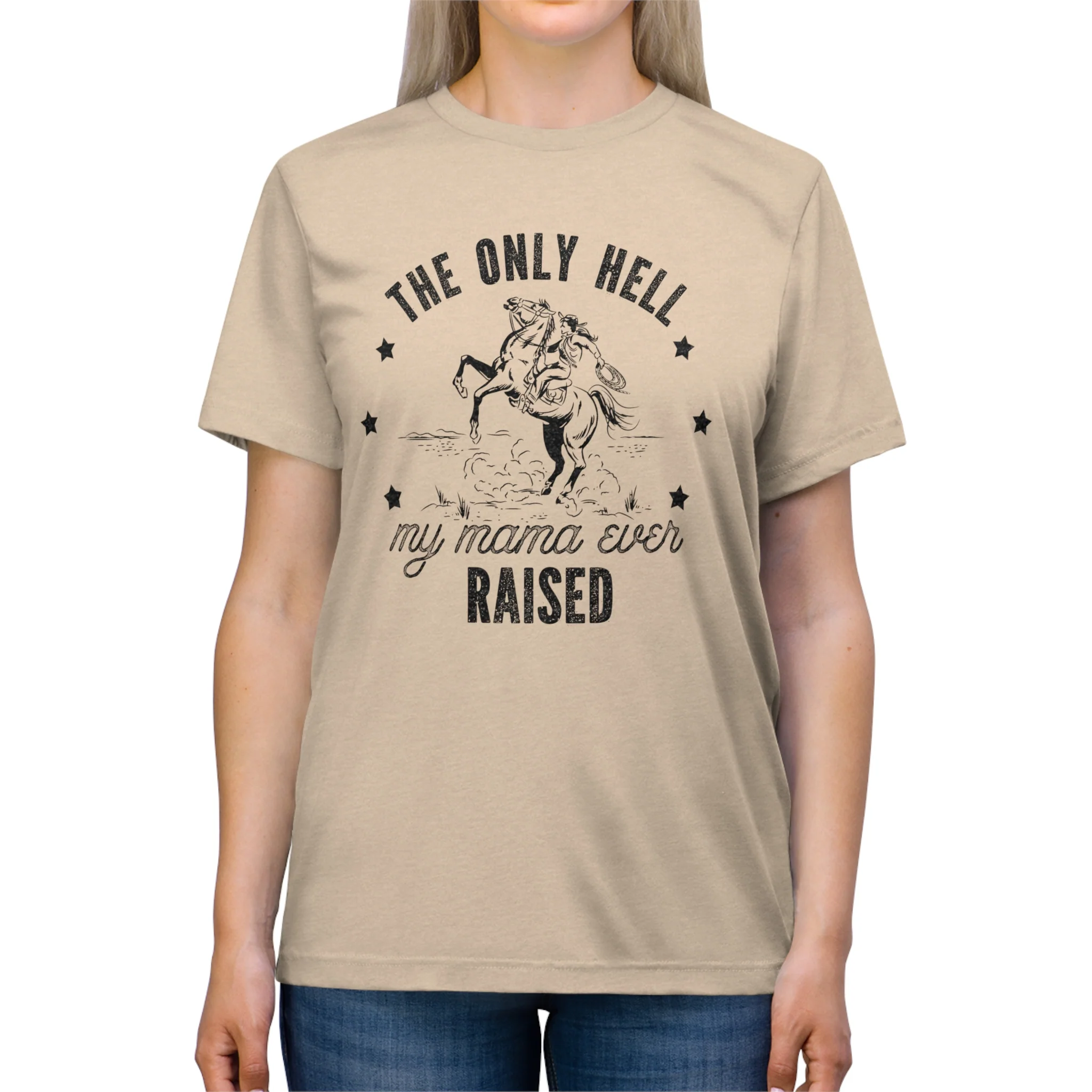Mama Raised Hell Unisex Triblend Tee