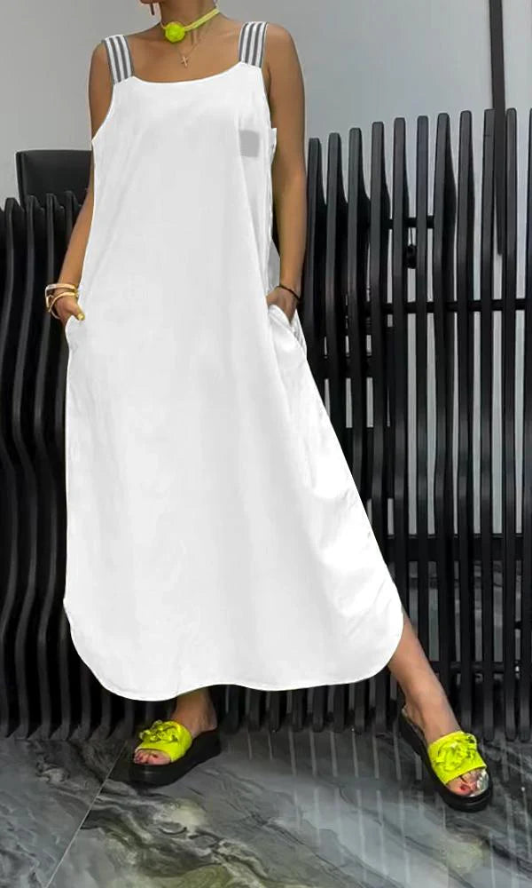 Women's Summer Beauty Maxi Dress Comfortable Cotton And Linen Dress