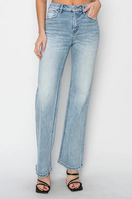 High Rise Straight Jeans