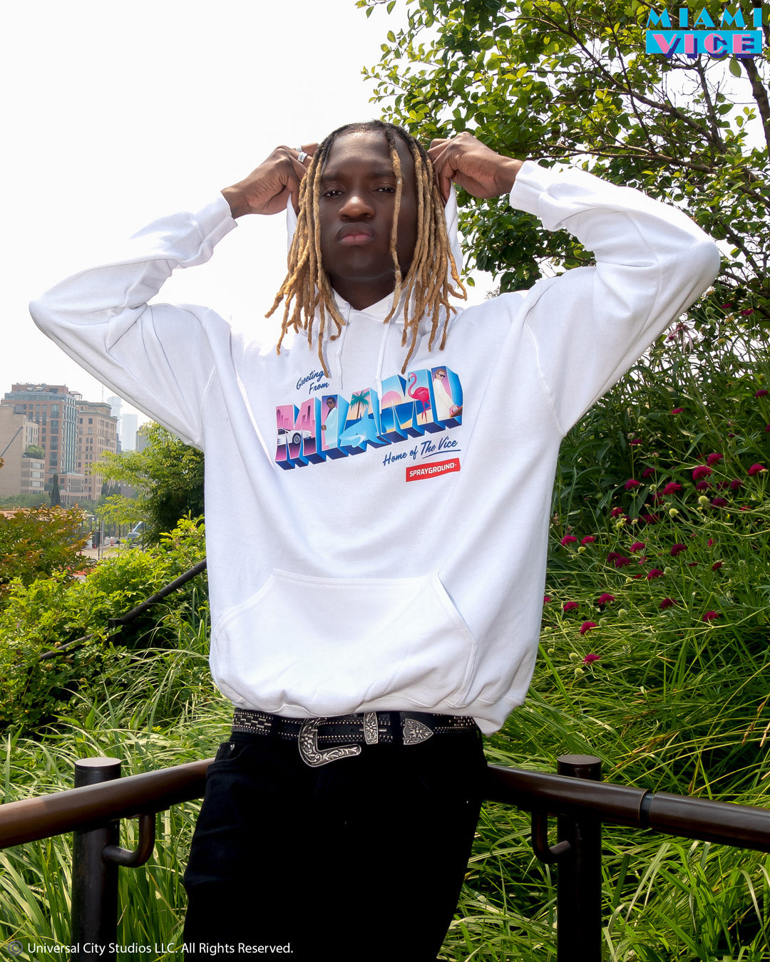 MIAMI VICE HOODY (WHITE)