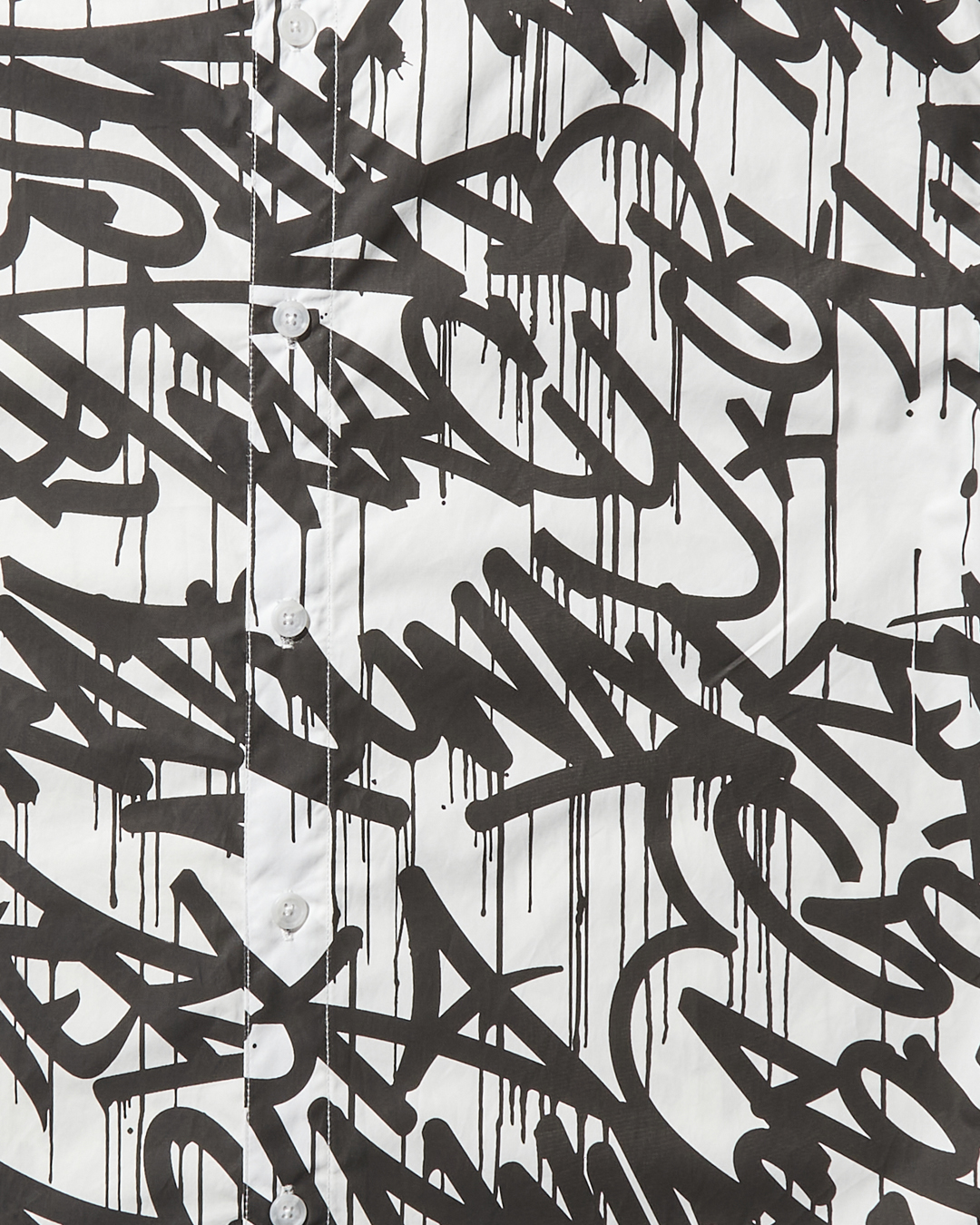 GRAFFITI SHORT SLEEVE BUTTON FRONT SHIRT